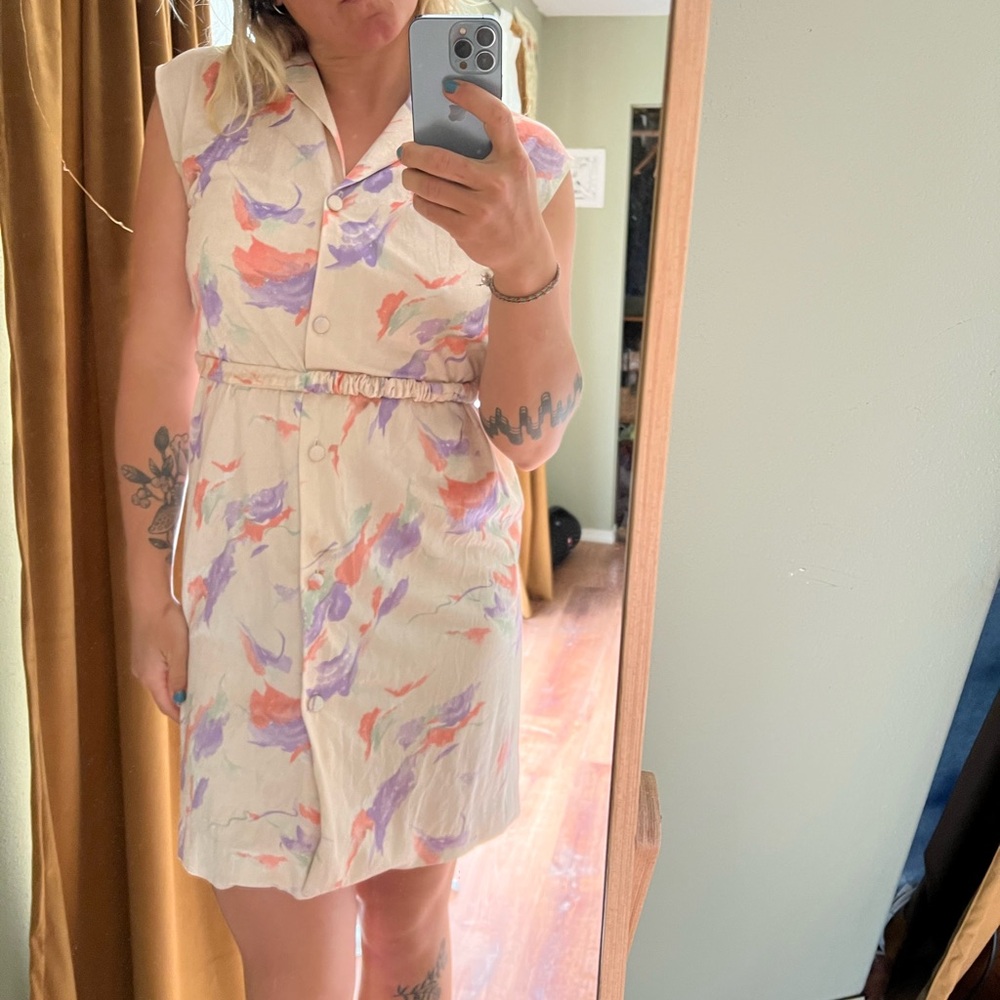 Handmade Vintage Watercolor Dress